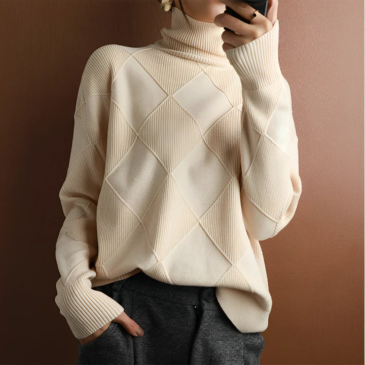 Chunky Lotus |  High Neck Sweater