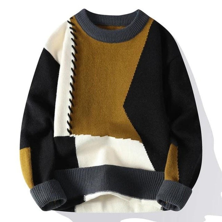 Liam | Cozy Patchwork Sweater