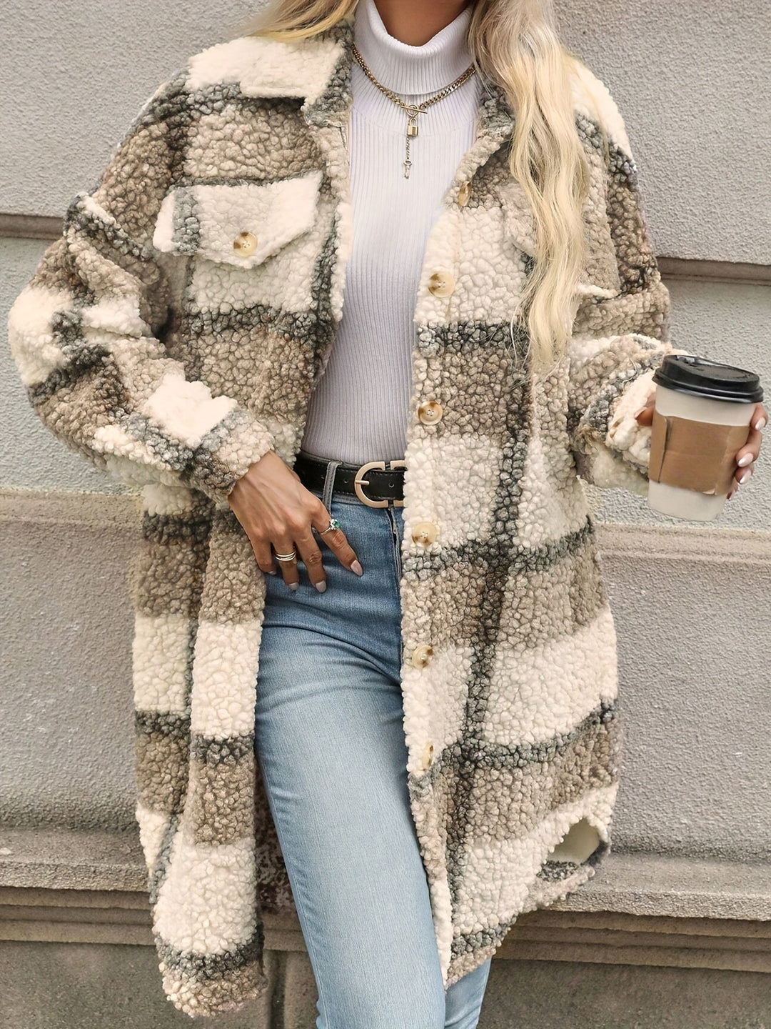 Gaby | Plaid Sherpa Warmth