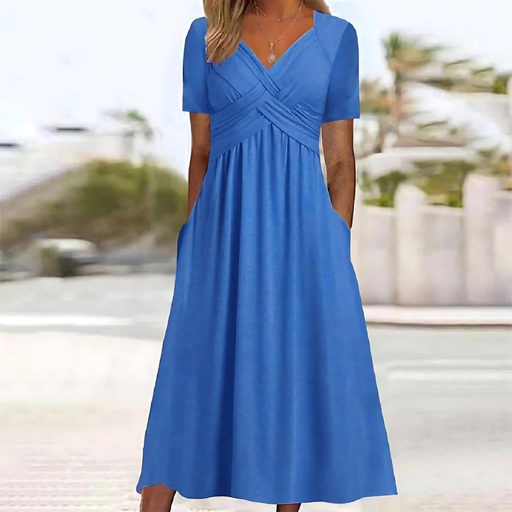 Isabella™ | Sophisticated Midi Dress with Tummy Control