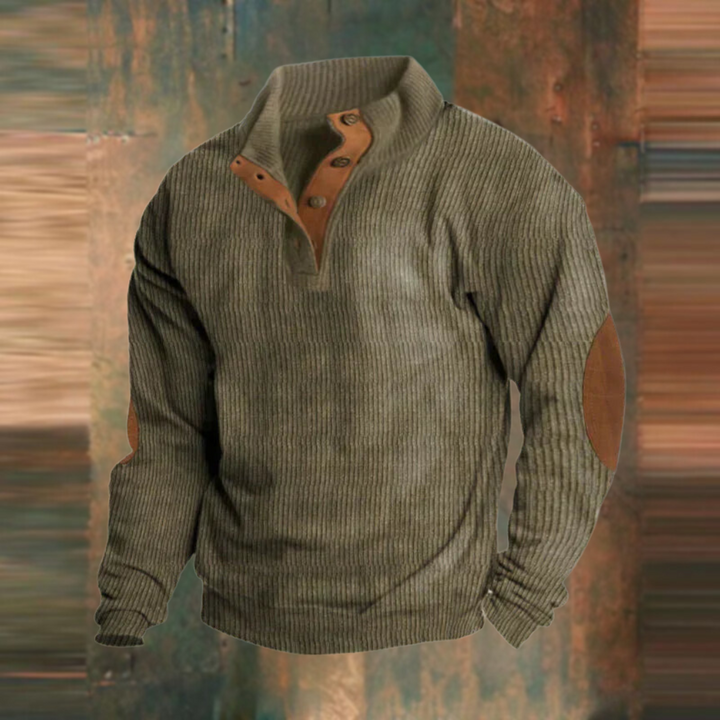 LIAM | Quarter-Button Knit Pullover