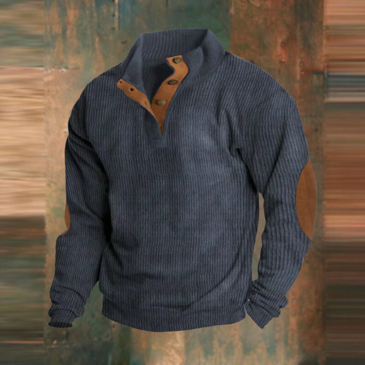 LIAM | Quarter-Button Knit Pullover