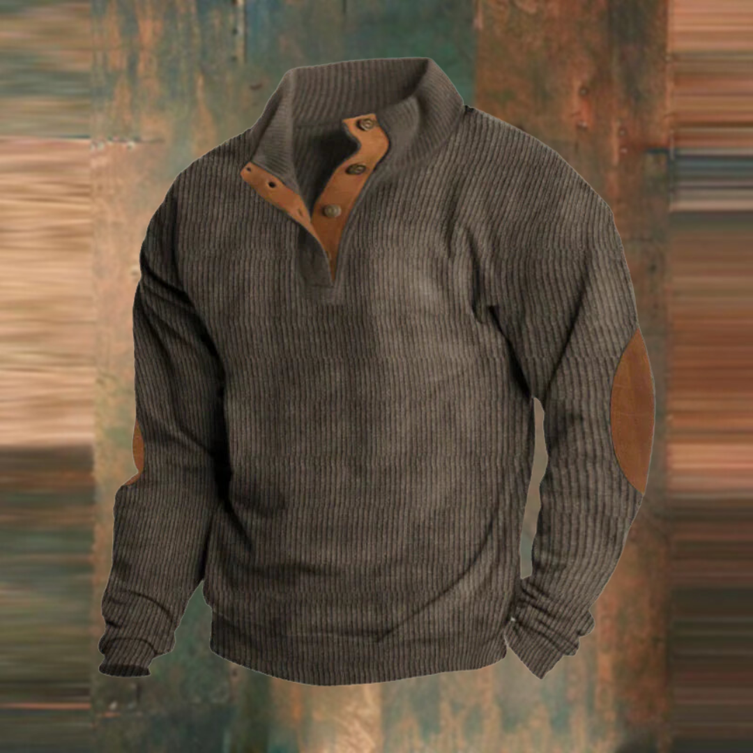 LIAM | Quarter-Button Knit Pullover