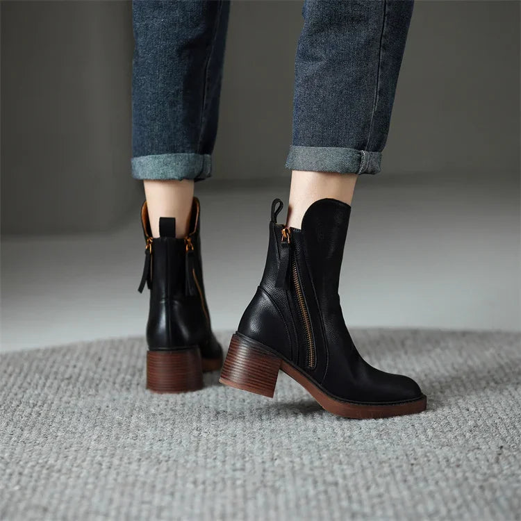 Evelyn | Premium Waterproof Leather Boots