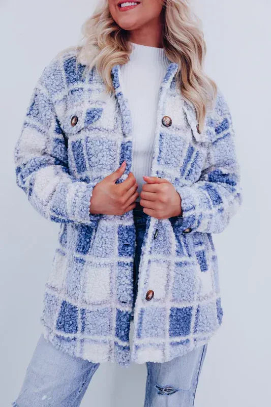 Emily | Plaid Polar Fleece Jacket