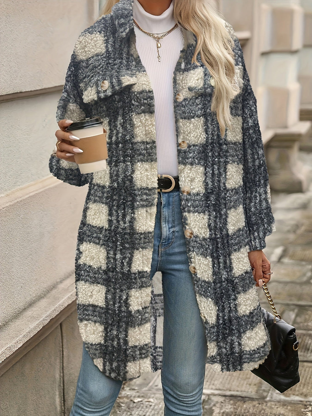 Gaby | Plaid Sherpa Warmth