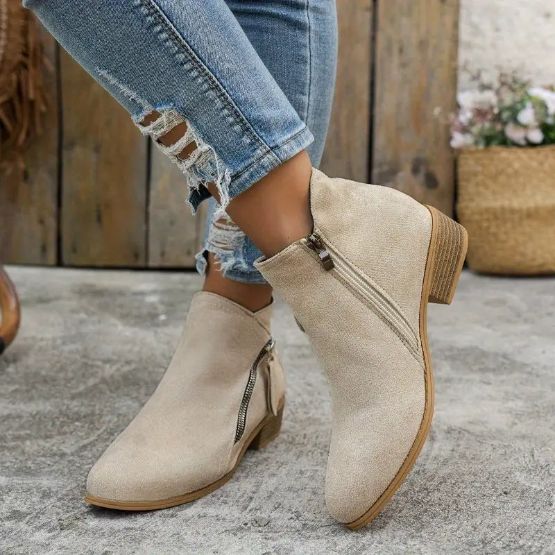 Sienna | Cozy Suede Ankle Boots