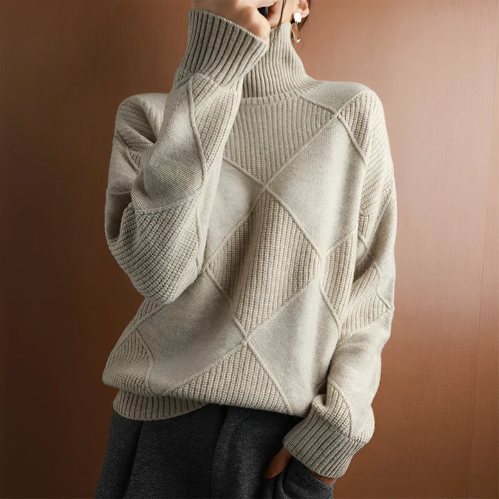 Chunky Lotus |  High Neck Sweater